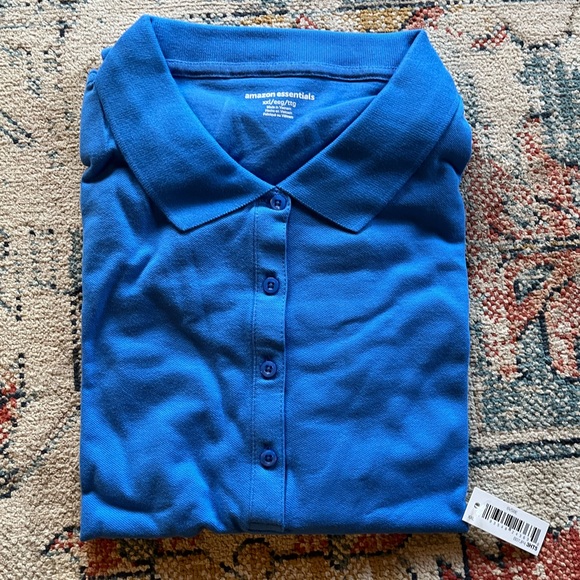 Amazon Essentials Royal Blue Mens Polo Shirt - Picture 1 of 3